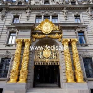Luxury Hotel Gate Design with Contemporary Details No-2456