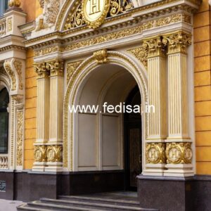 Hotel Front Gate Design with Stylish Facade No-2461