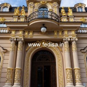 Hotel Entrance Gate Design with Elegant Landscaping No-2482