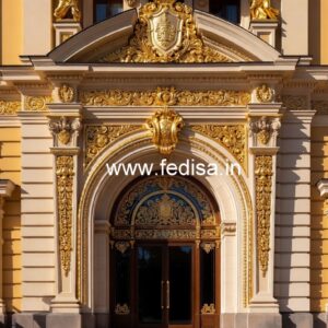 Luxury Hotel Front Gate Design with Glass Panels No-2489