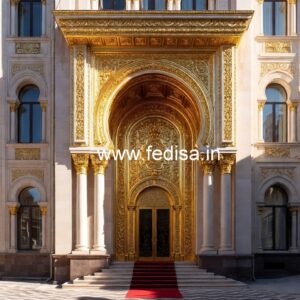 Hotel Front Elevation Design with Modern Architecture No-2520
