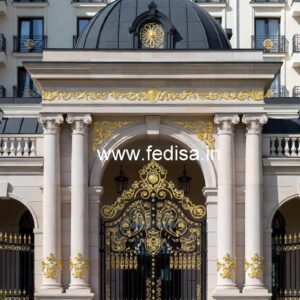 Hotel Elevation Design with Elegant Entrance No-2558