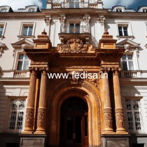 Hotel Elevation Design with Modern Window Style No-2564