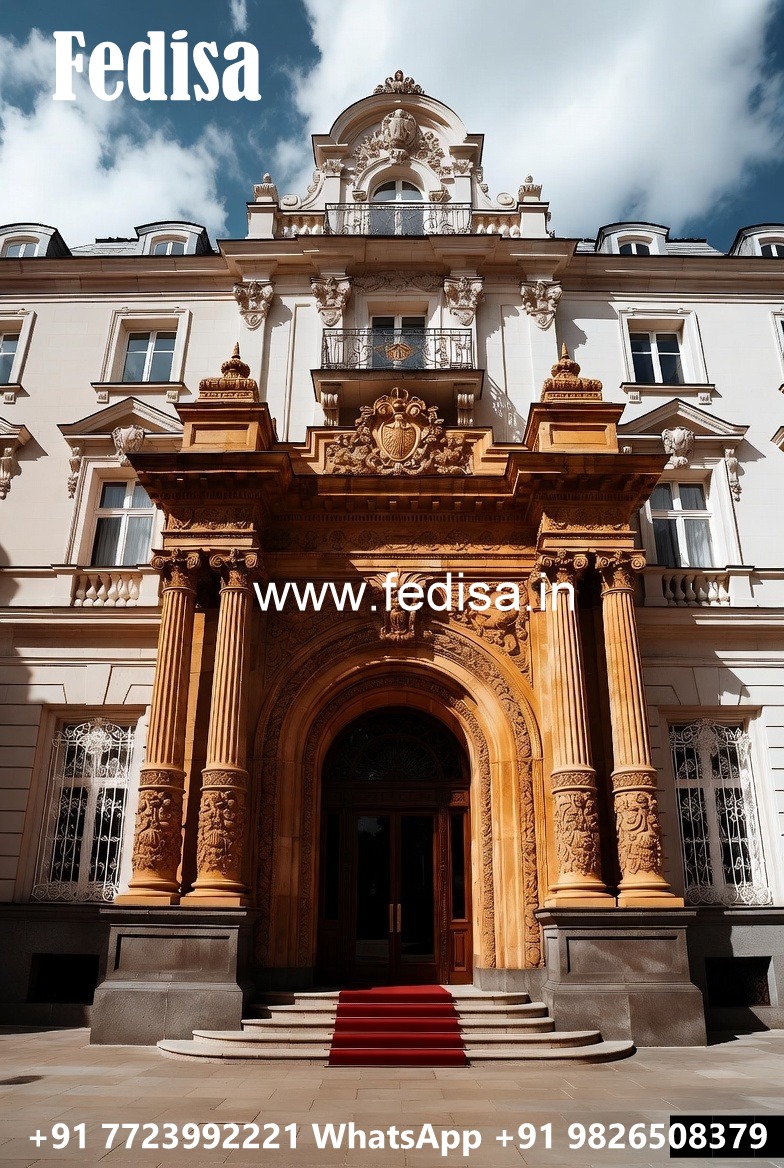 Hotel Elevation Design with Modern Window Style No-2564