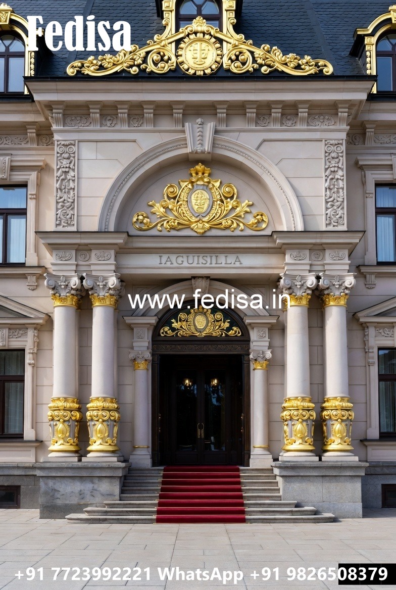 Hotel Front Exterior Design with Artistic Touch No-2571