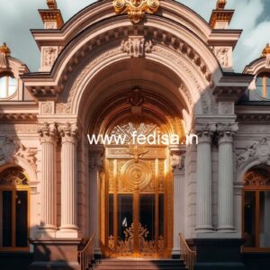 Hotel Elevation Design with Luxury Architectural Features No-2580