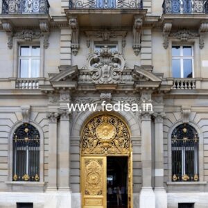 Contemporary Hotel Elevation Design with Lighting Effects No-2593