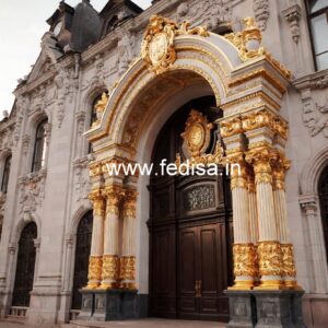 Stylish Hotel Exterior Elevation for Resorts No-2595