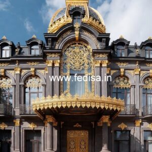 Hotel Elevation Design with Elegant Exterior Finish No-2597