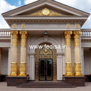 Modern Hotel Exterior Elevation with Luxury Appeal No-2811