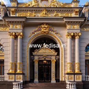 Modern Hotel Facade Design with Luxury Style No-2831