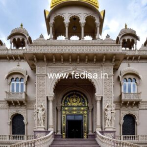 Luxury Hotel Front Elevation with Lighting No-2841