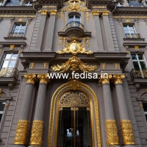 Luxury Hotel Front Design with Glass Panels No-2848