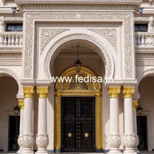 Luxury Hotel Elevation with Decorative Facade No-2867