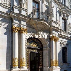 Stylish Luxury Resort Front Elevation No-2899
