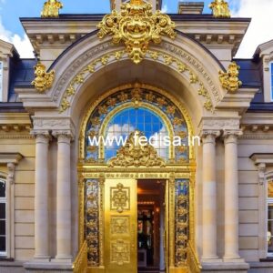 Luxury Hotel Elevation Design with Marble Texture No-2921