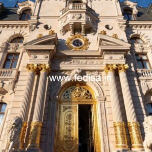 Luxury Hotel Elevation with Decorative Details No-2940