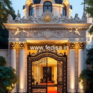 Stylish Luxury Hotel Entrance Elevation No-2943