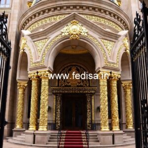 Luxury Hotel Exterior with Modern Glass Panels No-2966