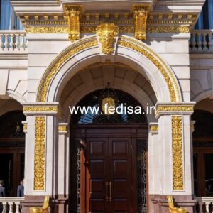 Stylish Hotel Main Gate Design for Elegant Entry No-3046