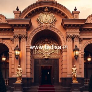 Hotel Front Entrance Design with Luxury Gate Style No-3050