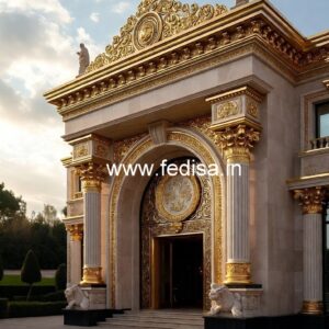 Hotel Entrance Gate Design with Artistic Patterns No-3054