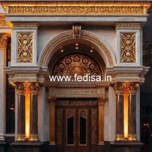 Hotel Front Gate Design with Stylish Facade No-3061