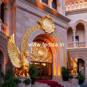 Hotel Entrance Gate Design with Stone Cladding No-3065