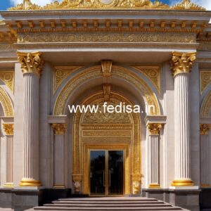 Luxury Hotel Entrance Gate Design with Golden Finish No-3070