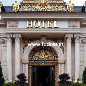 Hotel Entrance Gate Design with Modern Lighting Ideas No-3071