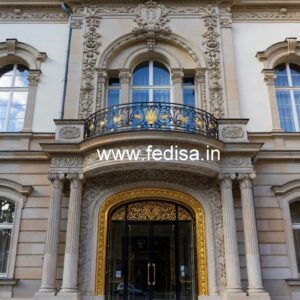 Elegant Hotel Main Gate Design with Artistic Finish No-3074