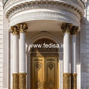 Hotel Entrance Gate Design with Elegant Landscaping No-3082