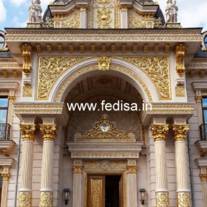 Hotel Front Elevation Design with Modern Architecture No-3120