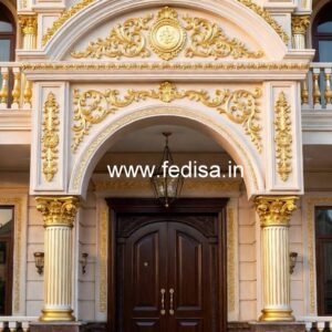 Stylish Hotel Elevation Design with LED Lighting No-3122