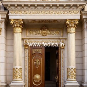 Stylish Hotel Exterior Elevation with Glass Finish No-3148