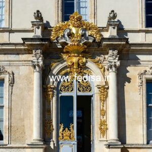 Hotel Elevation Design with Decorative Architectural Lines No-3191
