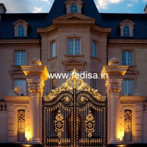 Hotel Elevation Design with Elegant Exterior Finish No-3197
