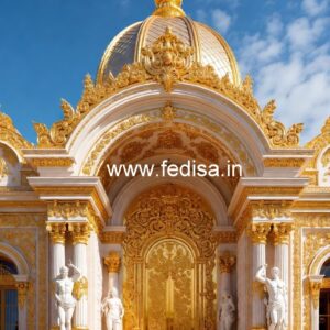 Modern Hotel Exterior Elevation with Luxury Appeal No-3411
