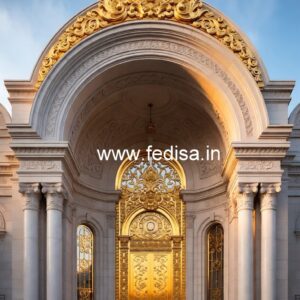 Luxury Hotel Entrance Elevation Design Ideas No-3423