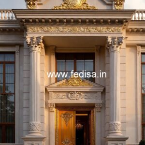 Luxury Hotel Front Design with Glass Panels No-3448