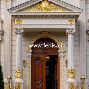 Elegant Luxury Hotel Front View Design No-3453