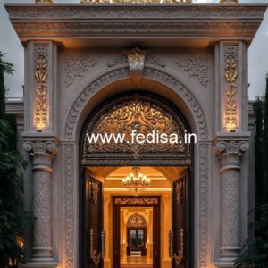 Elegant Hotel Elevation Design with Luxury Appeal No-3463