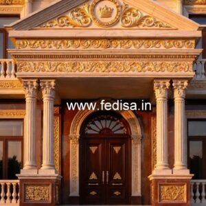 Luxury Hotel Exterior Design with Elegant Panels No-3524