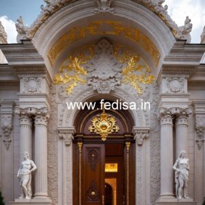 Modern Luxury Hotel Facade with LED Effects No-3533