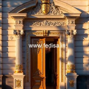 Contemporary Luxury Hotel Elevation with Glass No-3536