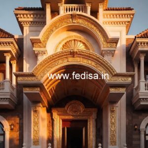 Stylish Luxury Hotel Entrance Elevation No-3543
