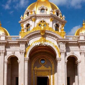 Modern Luxury Hotel Exterior with Stone Finish No-3562