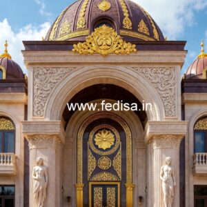 Stylish Hotel Entrance Architecture and Gate Design No-3625