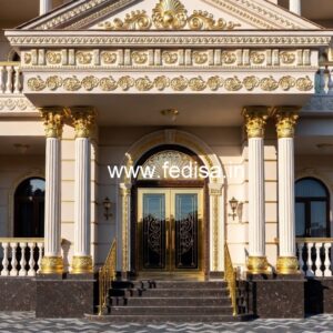 Stylish Hotel Main Gate Design for Elegant Entry No-3646