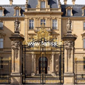 Hotel Front Gate Design with Stylish Facade No-3661